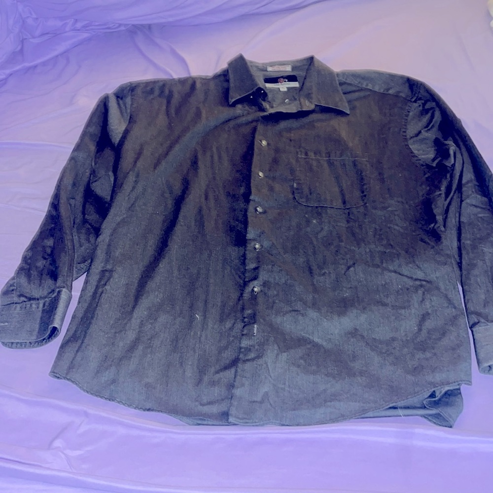 Men’s long sleeve 100% collared shirt